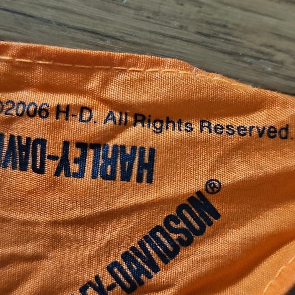 Harley Davidson Pet Size XS Hat & Orange Harley Bandana